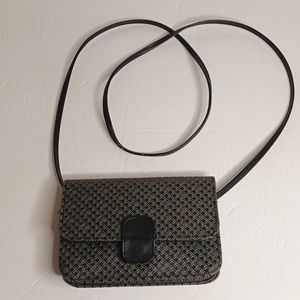 Vintage Mini Grey & Black Cross Body Bag Purse